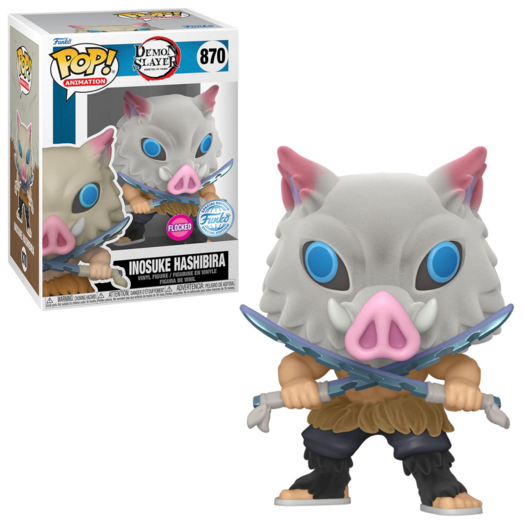 POP Animation Inosuke Hashibira Flocked 870 Demon Slayer Exclusive