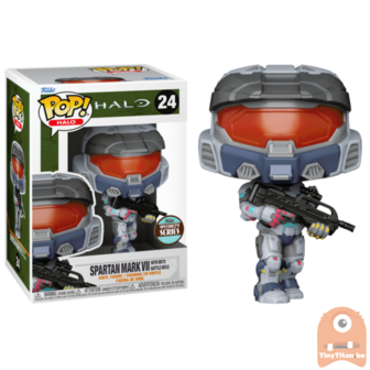 POP! Games Spartan Mark VII W/ BR75 battle Riffle 24 Halo Exclusive 