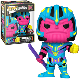 POP! Marvel Thanos BlackLight Blue Suit 909 Marvel Avengers Exclusive 