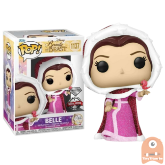 Funko POP! Disney Winter Belle Diamond Glitter 1137 Beauty and the Beast Exclusive 