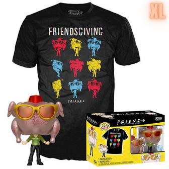 Funko POP! &amp; TEE BOX  Friends Monica w/ Turkey metallic Exclusive - XL