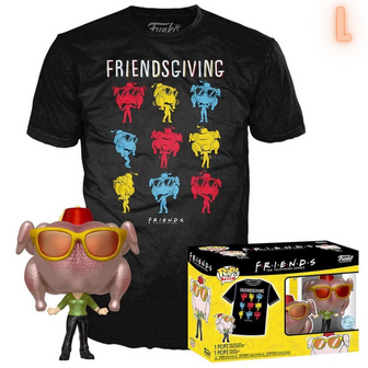 Funko POP! &amp; TEE BOX  Friends Monica w/ Turkey metallic Exclusive - L