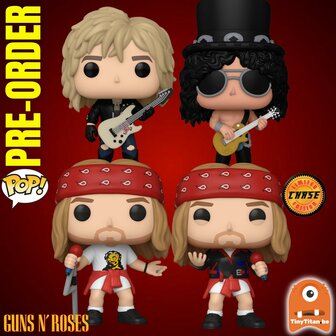 Funko POP! Bundle of 3 and CHASE  80&#039;s Guns N Roses ROCK Pre-Order