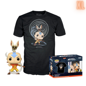 Funko POP! &amp; TEE BOX Avatar Aang w/ Momo GITD Exclusive - XL