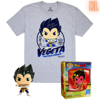 Funko POP! &amp; TEE BOX Dragonball Z Vegeta Metallic Exclusive - XL