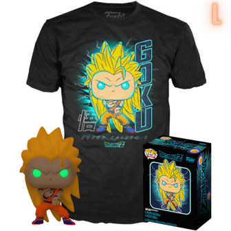 Funko POP! &amp; TEE BOX Dragonball Z GOKU GITD Exclusive - L