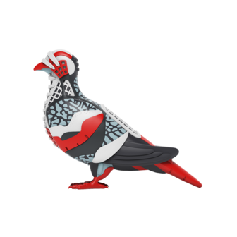 MIGHTY JAXX - PIGEON IN FLIGHT BY JEFF STAPLE 21CM