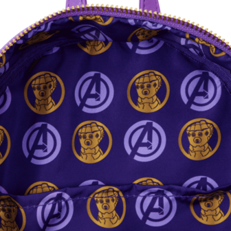 LOUNGEFLY Marvel Metallic Thanos Gauntlet Mini Backpack