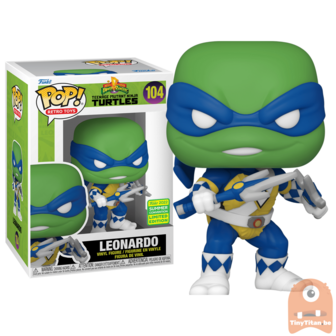 Funko POP! Retro Toys Leonardo Power Rangers 104 Teenage Mutant Ninja Turtles SDCC 2022 Exclusive LE 