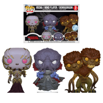 Funko POP! Games Dungeon &amp; Dragons Vecna - Mind Flayer - Demogorgon 3-Pack DC Exclusive