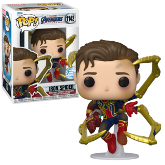 Funko POP! Marvel Iron Spider Unmasked w/ gauntlet 1142 Avengers Endgame Exclusive