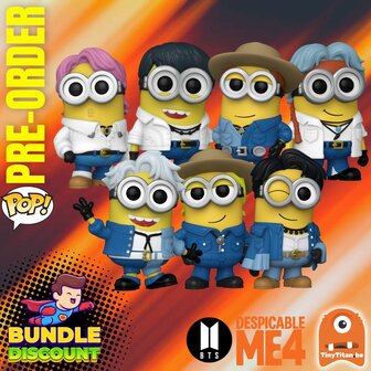 Funko POP! Super Discount Bundle of 7 Minions x BTS Rocks Pre-Order