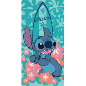 LILO &amp; STITCH - Aloha Flower - Beach Towel 100% Polyester - 70x140cm