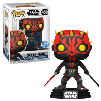 Funko POP! Star Wars Darth Maul w/ Darksaber &amp; Lightsaber 450 clone Wars Exclusive