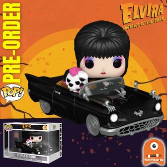 Funko POP! Ride Elvira w/ Macabre Mobile Pre-Order