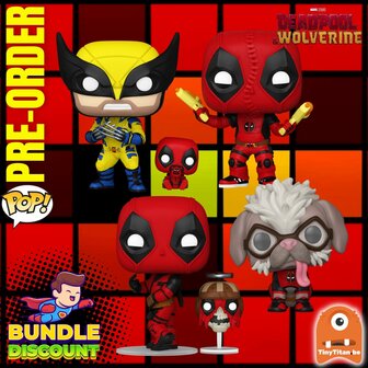 Funko POP! Super Discount Bundle of 4 Deadpool &amp; Wolverine Pre-Order