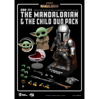 Beast Kingdom EGG Attack Action EAA-111 The Mandalorian &amp; The Child duo pack