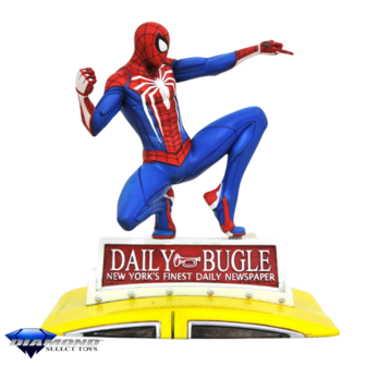 Diamond Gallery MARVEL - Spider-Man on Taxi - Diorama 23cm