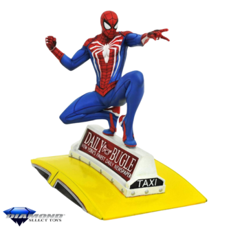 Diamond Gallery MARVEL - Spider-Man on Taxi - Diorama 23cm