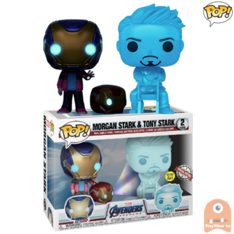 Funko POP! Marvel Morgan Stark &amp; Tony Stark GITD 2-Pack Exclusive