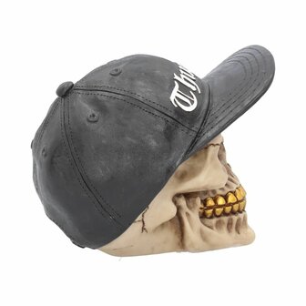 Nemesis Now - Thug Life Skull with Gold Teeth and Baseball Cap Figurine 15.8cm