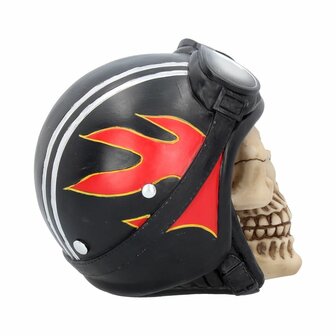 Nemesis Now - Hell Fire Biker Flame Helmet Skull 15cm