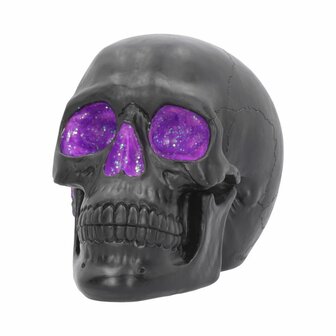 Nemesis Now - Geode Skull Black Purple Gothic Glitter Skull 17cm