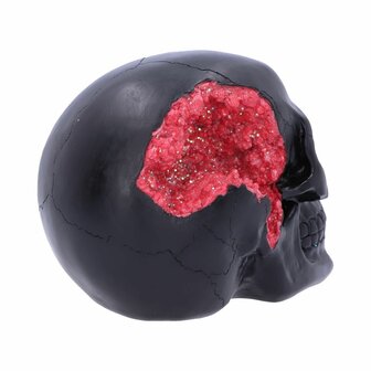 Nemesis Now - Geode Skull Black Red Gothic Glitter Skull 17cm