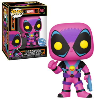 Funko POP! Marvel Deadpool Black Light Glow 801 Marvel Exclusive 