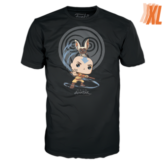 Funko T-Shirt Avatar The Last Airbender - Aang w/ Momo - Size X-Large