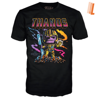 Funko T-Shirt Marvel Infinity Saga - Thanos Black Light - Size Large