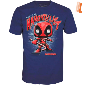 Funko T-Shirt Deadpool - The naughty List - Size Large