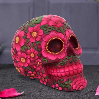 Nemesis Now - Sugar Blossom Pink Skull 14.5cm