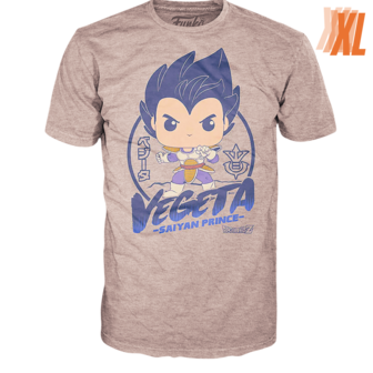 Funko T-Shirt Dragon Ball Z - Vegeta Saiyan Prince - Size X-Large