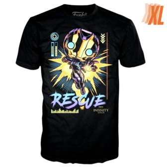 Funko T-Shirt Marvel Infinity Saga - Rescue Black Light - Size X-Large