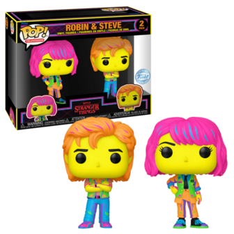 Funko POP! ROBIN AND STEVE (BLACK LIGHT) - STRANGER THINGS 2-Pack Exclusive