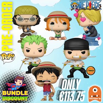 Funko POP! Super Discount Bundle of 5 + CHASE One Piece Pre-Order