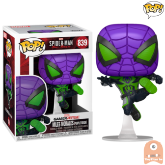 Funko POP! Miles Morales Purple Suit 839 Marvel&#039;s Spider-man 