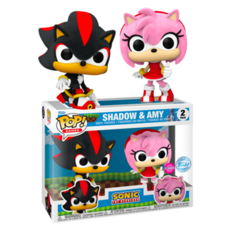 Funko POP! Shadow &amp; Amy Flocked 2-Pack Sonic Exclusive R