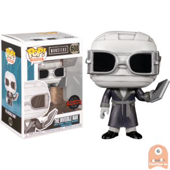 Funko POP! Movies The Invisible Man Black &amp; White 608 Universal Studios Monsters Exclusive