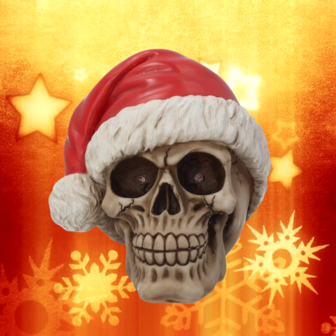 Nemesis Now - Silent Night Christmas Skull 15.5cm