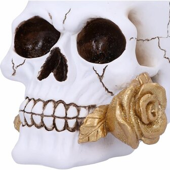 Nemesis Now - Floral Fate Golden Rose Skull 17.5cm