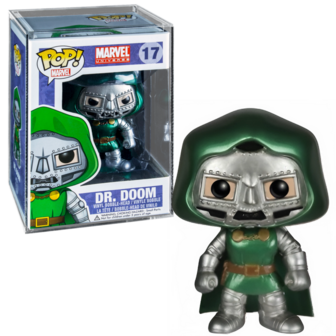 Funko POP! Marvel Dr. Doom Metallic 17 Marvel Universe Vaulted 9.5/10