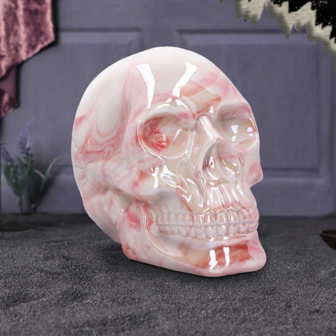 Nemesis Now - Marbellum Pink Marble Skull (Large) 13.5cm