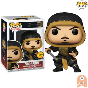 Funko POP! Movies Scorpion Metallic Unmasked CHASE 1055 Mortal Kombat 