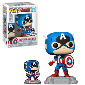 Funko Pop 290 Captain America 60th with Pin US Exclusive