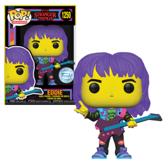 Funko POP! EDDIE WITH GUITAR (BLACK LIGHT) 1462 STRANGER THINGS Exclusive