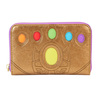 LOUNGEFLY Marvel - Shine Thanos Gauntlet Zip Around Wallet