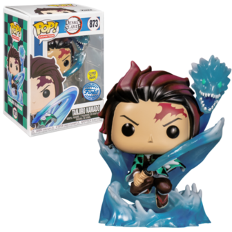 Funko POP! Animation Tanjiro w/ Dragon GITD 873 Demon Slayer Exclusive R