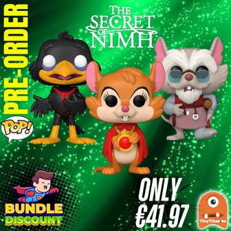 Funko POP! super Discount Bundle of 3 The Secret of NIMH Pre-Order